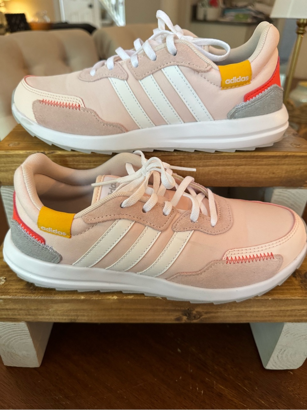Adidas Women's Retrorun Sneaker in Pink Tint Size 7